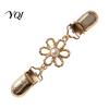 Waist Tightening Clip Vintage Sweater Clips for Women Girls, Retro Faux Pearl/Floral Cardigan Clips, Elegant Collar Metal Cincher Buckle Dresses
