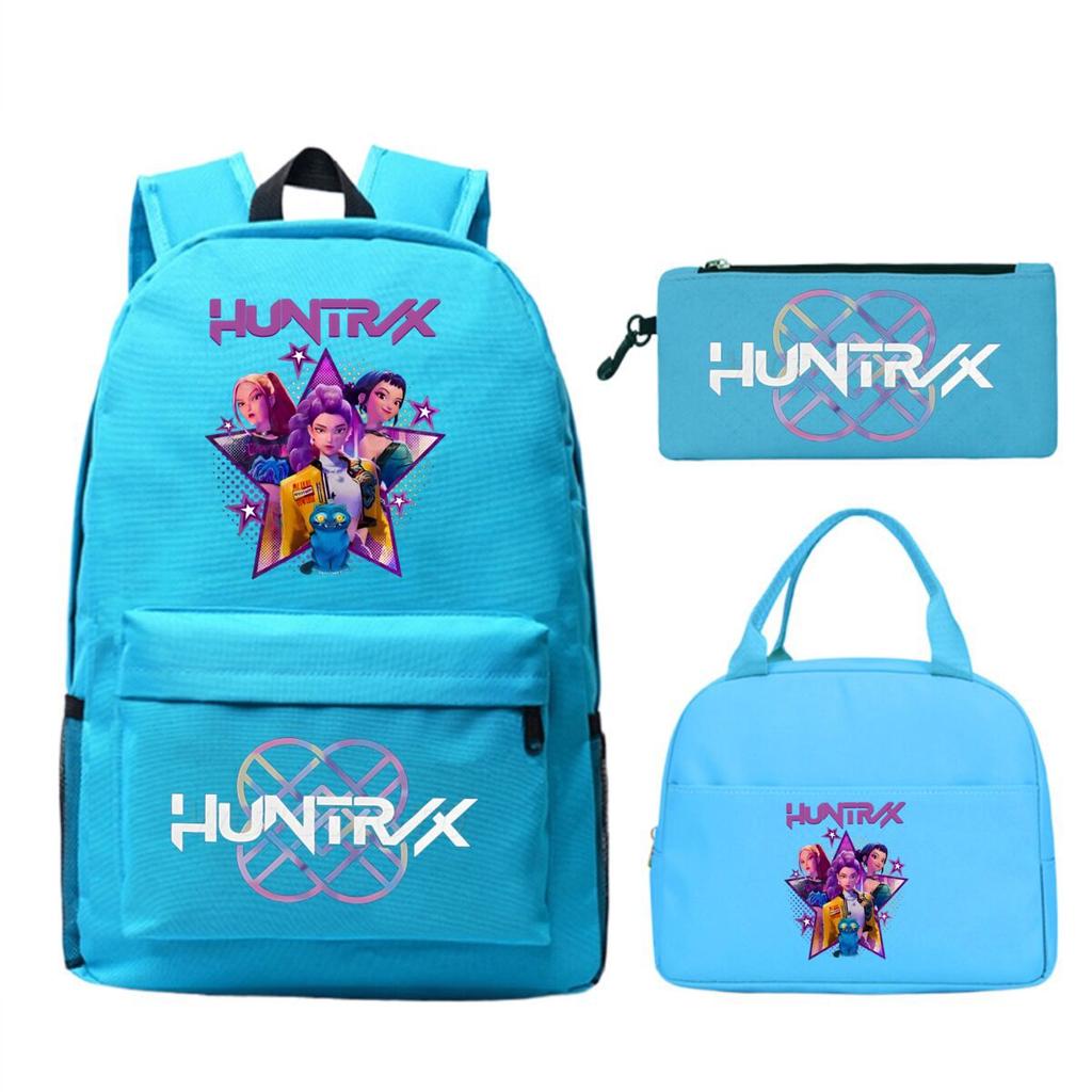 Kpop Demonunters Peripheral Children'S Backpack Elementary And Secondary School Bag Three-Piece Set