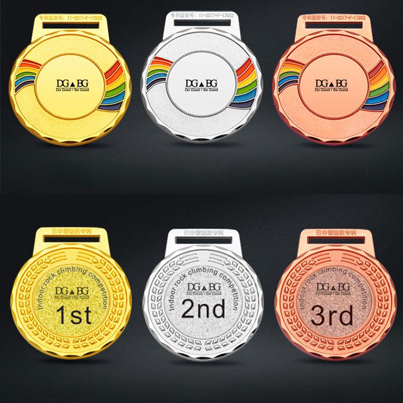 Marathon Gold Winner Award Medals With Neck Ribbon 3D Running Runner 1St 2Nd Trophy Various Sport Souvenir Prize Gift Customized