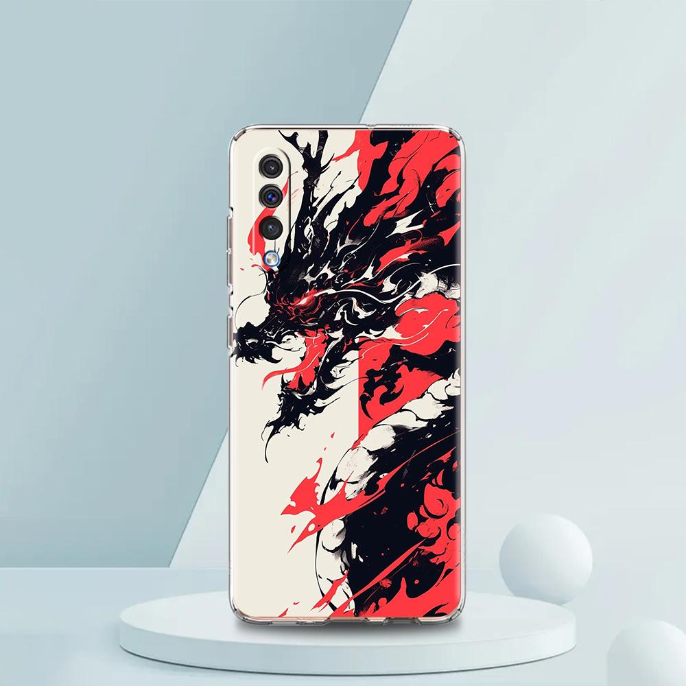Chinese Dragon Transparent Phone Case for Samsung Galaxy A12 A50 A52 A70 A40 A10 A20 A30 A02 A03S A04 Cover Silicone Shell Capas