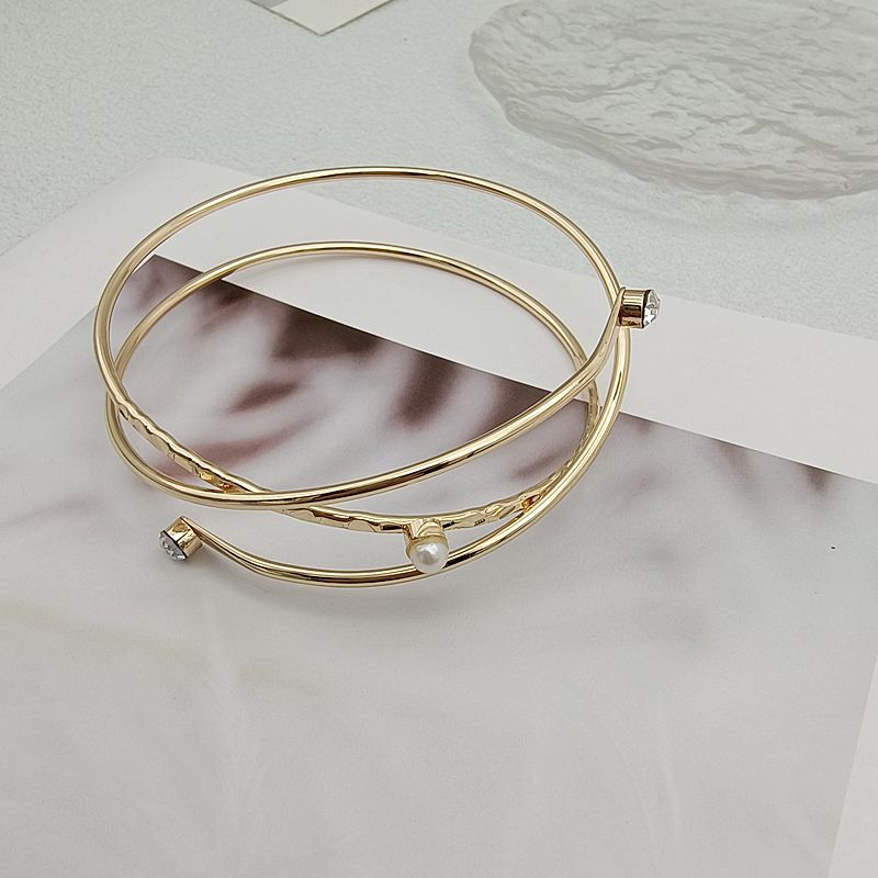 

Металлический декоративный браслет для танцев оригинального дизайна с несколькими кругами Gold