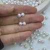 1Pc AAAAA Grade Perfect Round Natural Freshwater Pearl 10-11mm White Pre-Drilled Loose Pearl for DIY Pendant Jewelry Making