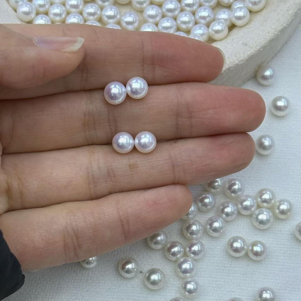 1Pc AAAAA Grade Perfect Round Natural Freshwater Pearl 10-11mm White Pre-Drilled Loose Pearl for DIY Pendant Jewelry Making