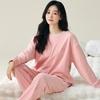 Pajamas Women's Island Fleece Pullover with Fleece To Keep Warm, Simple Casual and Loose Women's Winter Simple Loungewear Set