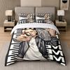 3Pcs Bed Set,Eminem 1 Duvet Cover and 2 Pillowcases, Printed Bedding Decor For Guest Room