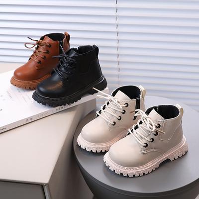Jesienne i zimowe nowe buty dziecięce Dziecięce buty Martin Buty brytyjskie dla chłopców Buty krótkie dla dziewcząt Buty dziecięce Pojedyncze buty Trend