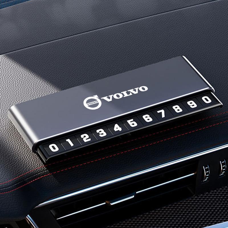 

Car Temporary Parking Number Plate Aluminium Alloy Slide Adjustable Sticker For Volvo S40 S80L S60 S90 XC40 XC60 XC90 V40 V60 T6