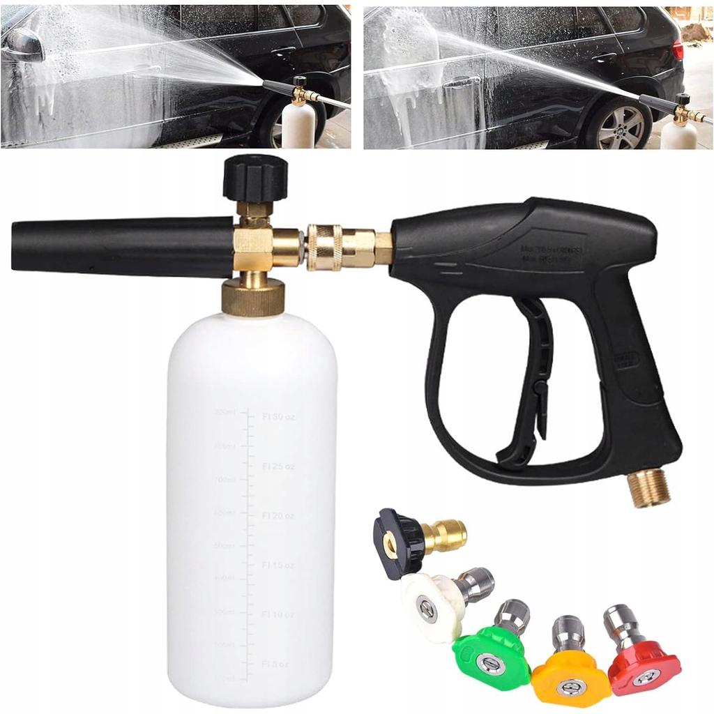 Rosfix Pianownica 1L z Lancą i Adapterem Bayonet 1/4"" – Do Myjki Kärcher K2–K7 | 200 BAR | Gęsta Piana, Szybki Montaż