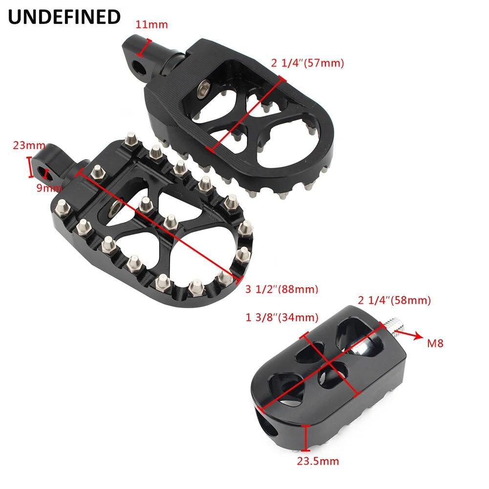 Golden MX Style Foot Pegs Wide Footrests Pedals Gear Shifter Peg For Harley Dyna Fatboy Street Bob Sportster 883 Softail Bobber