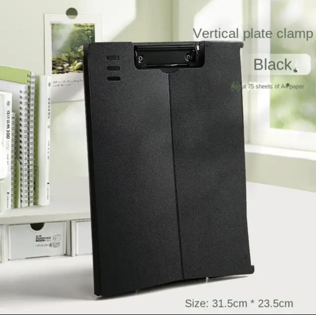 1 Pcs Writing Pad Memo Clip Board Verhical Plate Clamp A4 File Folder Multifunction Clipboard Dual-use Paper Storage Organizer