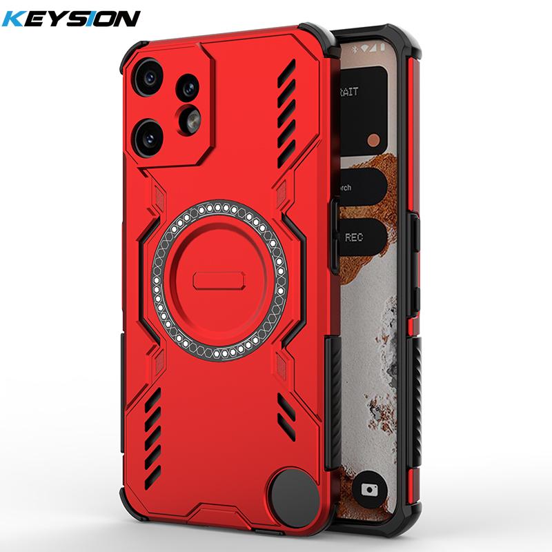 KEYSION Hollow Heat Dissipation Case for Nothing CMF Phone 2 Pro Magnetic Cooling Shockproof Phone Cover for for CMF Phone 2 Pro