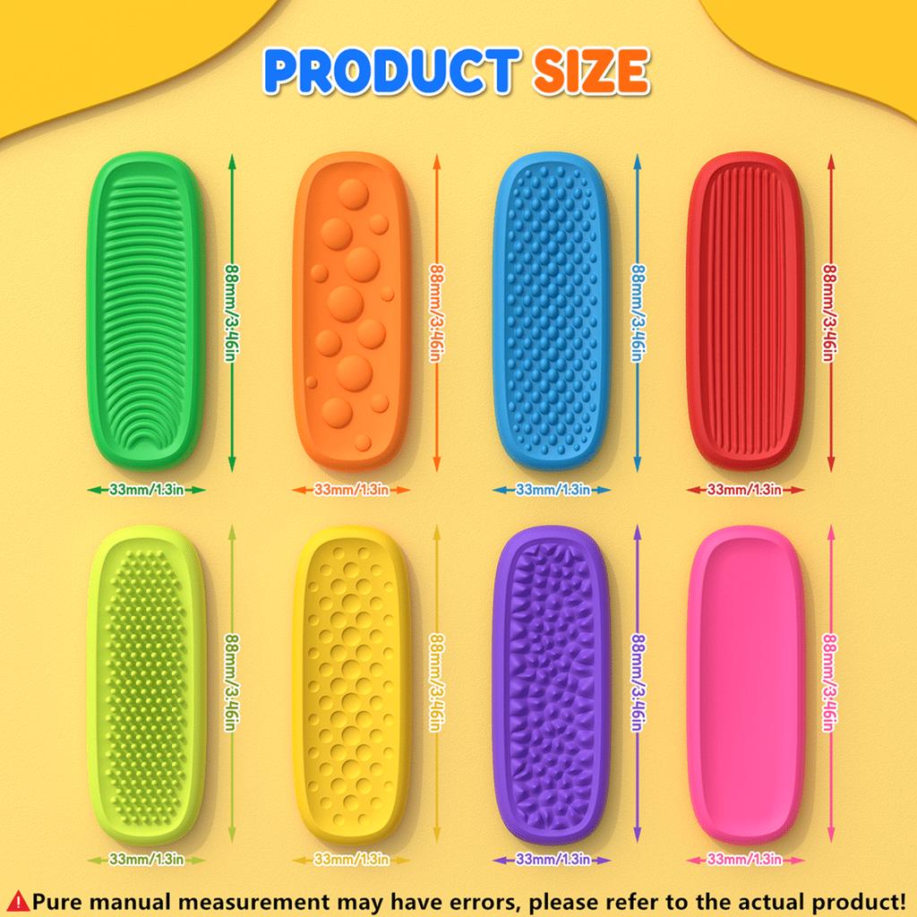 8Pcs Sensory Strip Fidget Toys Kids Autism Decompression Calming Fidgeting Toy Adults Stress Desk Anxiety Relief Sensory Toy