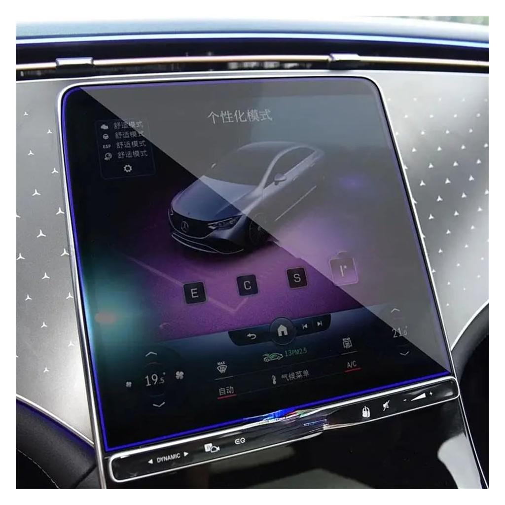 Schutzfolie für EQE 2022 2023 Gehärtetes Glas Displayschutzfolie Auto GPS Navigation