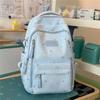Cute Bear Print Backpack for Girls Teenagers Large Capacity School Bag Lightweight Student Rucksack