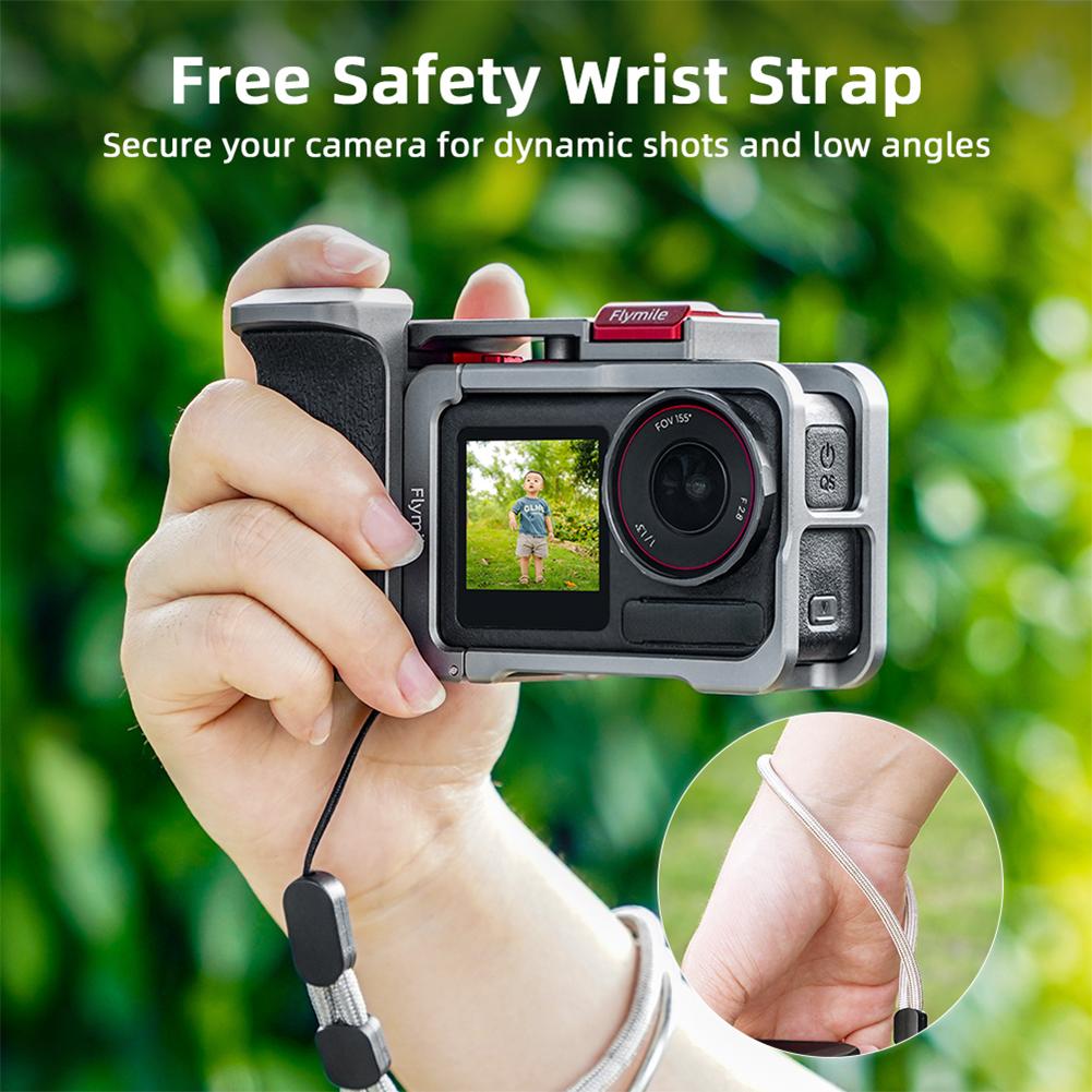 Aluminium Alloy Metal Frame Camera Accessories Cold Shoe Expansion Extended Holder Mount Handle Grip Kit for Action 5 Pro 4 3