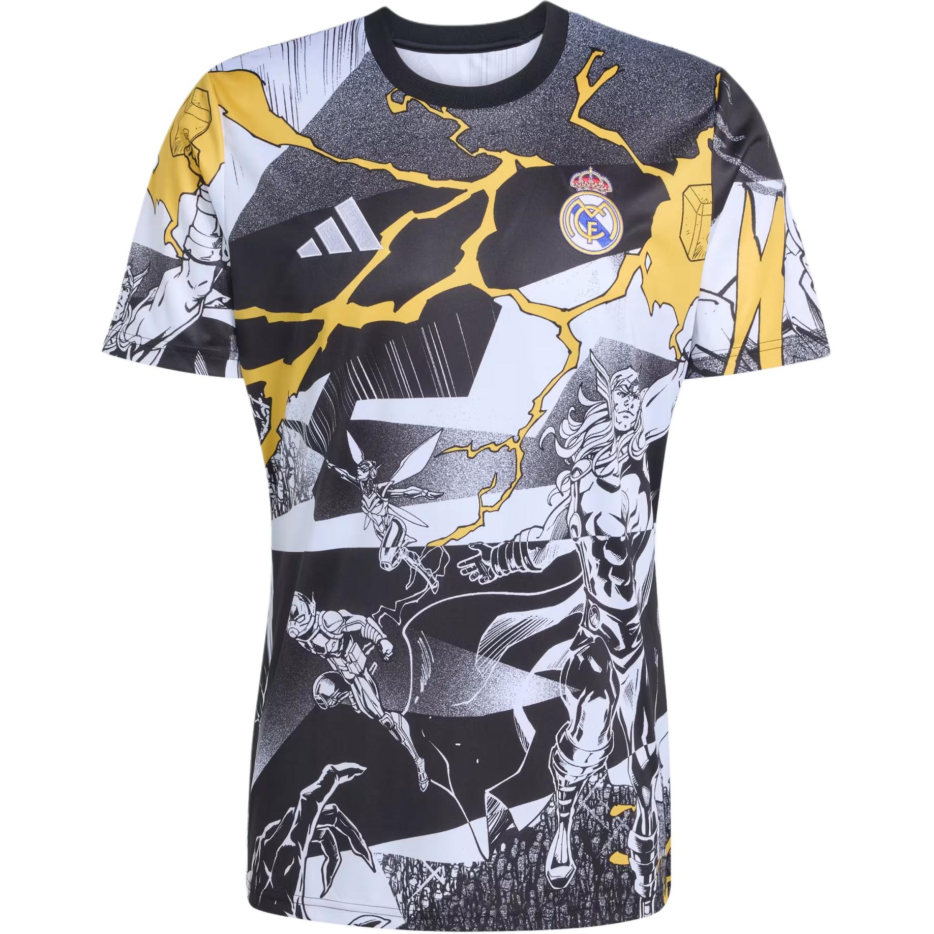 adidas Men s Real Madrid × Marvel Pre-Match Jersey JZ9018 M