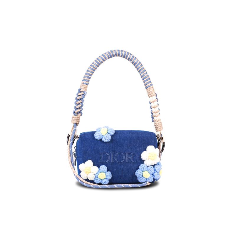 Dior [Borsa Cosmetica Personalizzata] Tela Fiore di Primavera Fiore della Promessa Francese Cucita a Mano Semplice Versatile Stile Scatola Regalo Contenitore Borsa a Mano Portatile