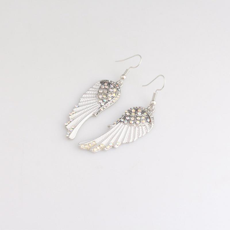 Fashion Romantic Blue White Pink Color Charm Angel Wings Earring For Women Exquisite Jewelry Gifts