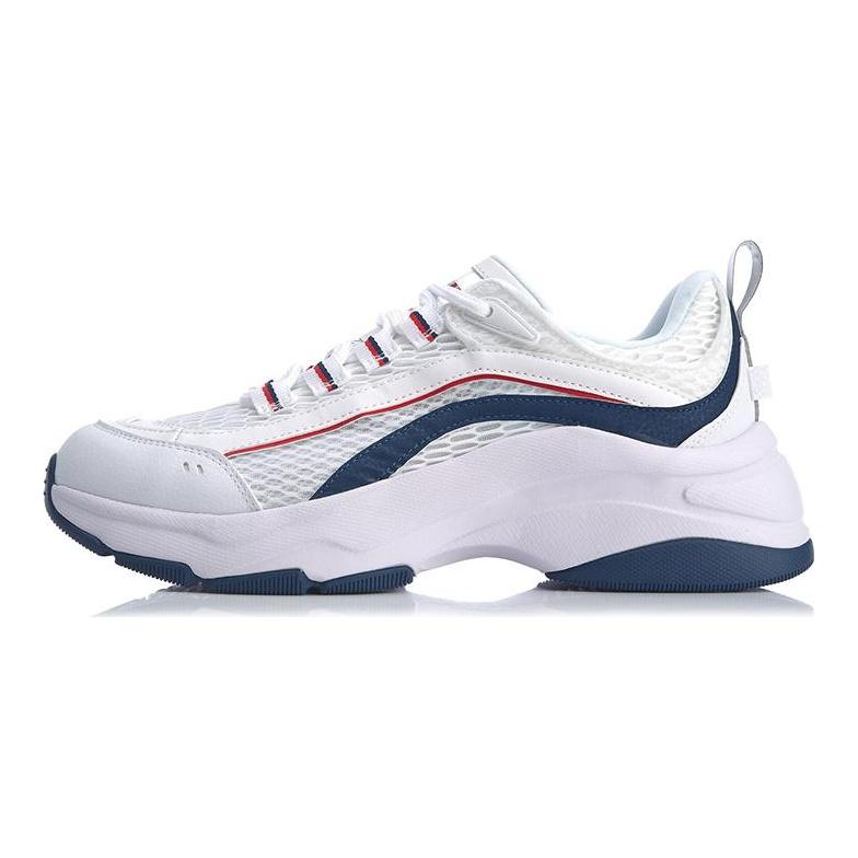 Li Ning Aurora WindWalker Slip Resistant And Breathable Low top Sports Casual Shoes White AGCQ043-2