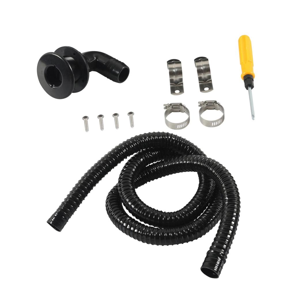 Generic 90 Degree thru Hull Scupper Bottom Outer Diameter 1-1/8 inch Practical Sturdy Part Replace for Ship Boats Yachts