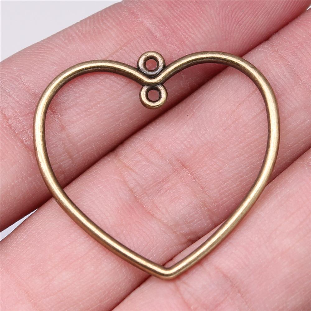 10pcs Hollow Hearts Connector For Jewelry Making Hollow Hearts Charms DIY Handmade Tibetan Finding Jewelry