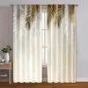 2pcs, Curtains&Window Treatment 2D Print Yellow Feather Pattern Polyester Woven (without Rod) Festive for Various Room Types