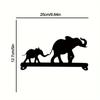 1 Stück Elefant mit kleinem Elefanten Eisen Silhouette Briefkasten Dekoration Dekorative Beschilderung für Briefkasten. Entzückende Briefkastendekoration