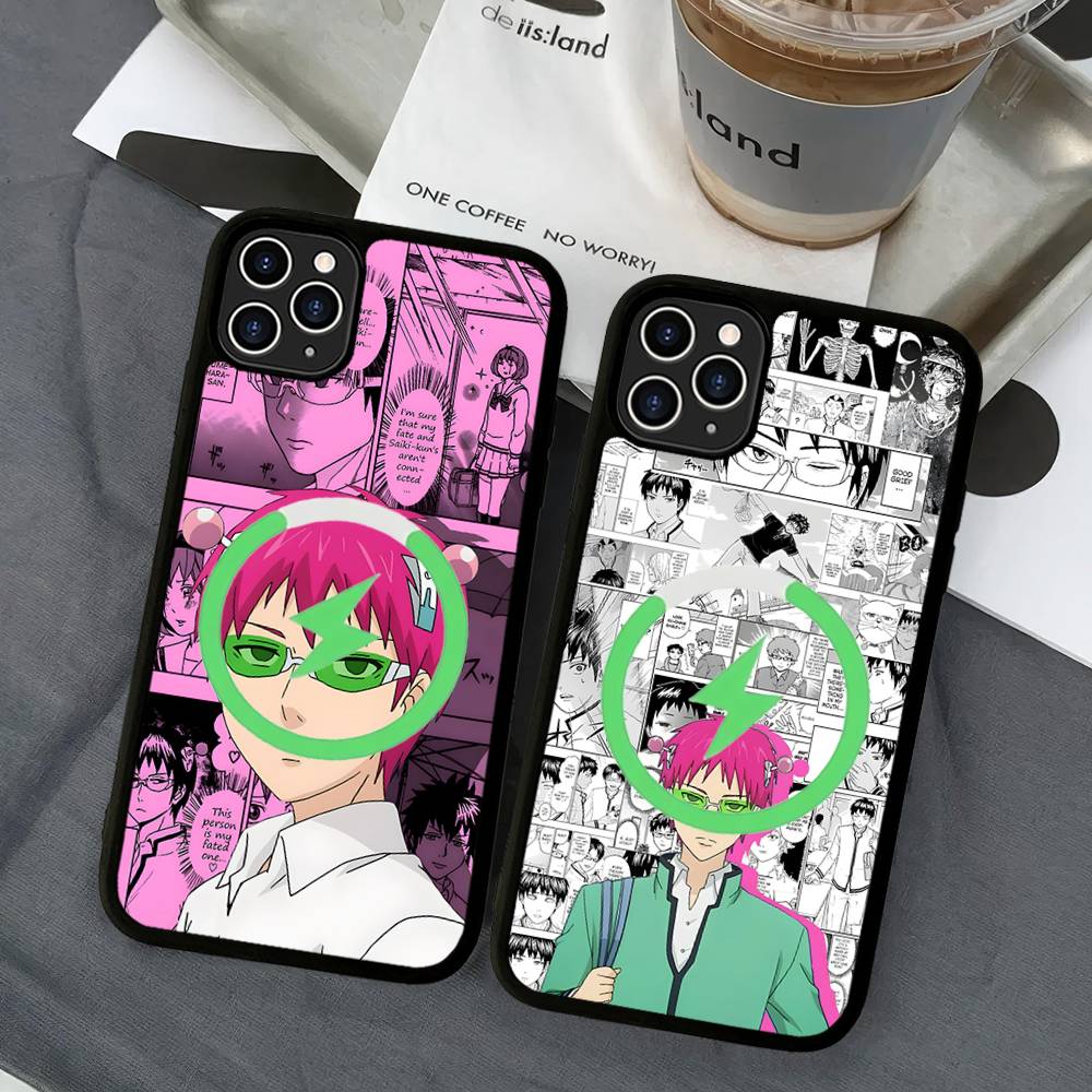 Cute Kitty Boy Saiki Kusuo Magnetic Case For IPhone 17 16 14 13 12 11 15 Pro Max Plus Wireless Charge Phone Cover