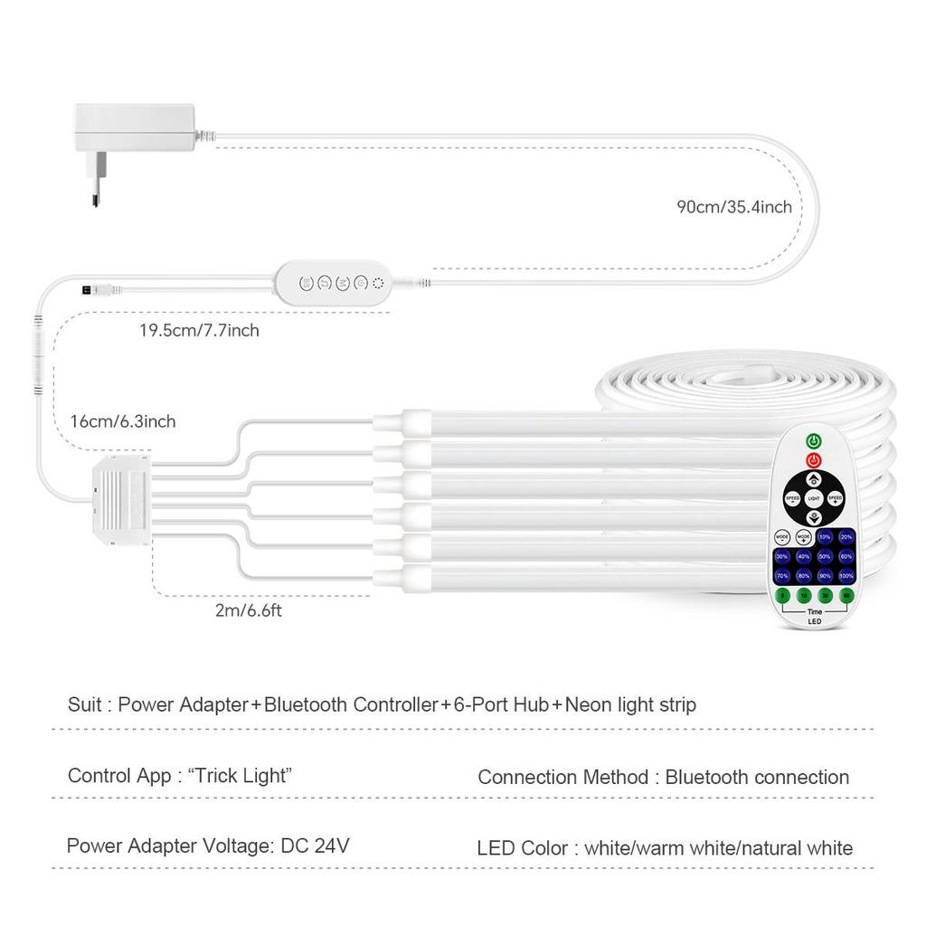 Bluetooth APP a RF Dálkově Stmívatelné COB LED Neonové Páskové Světlo Pro Akustický Dřevěný Laťkový Panel TV Pozadí Nástěnný Panel a Dekorace Skříně