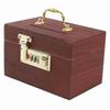 Password Lock Locking Money Storage Box Wooden Material With Handle Vintage Wooden Piggy Bank Small Size Security