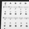 Piano Sticker Electronic Piano Removable Keyboard PVC Adhesive Staff Intonation Labels