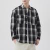 New Spring Japanese Retro Men's Loose Shirt Plaid Casual American Work Shirt Jacket