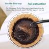 100pcs V02 Hand Brewed Coffee Filter Paper Virgin Wood Pulp Disposable for 1-4 People Cone Drip Coffee