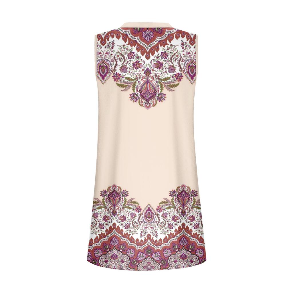 Women's Cotton And Linen Dresses Summer Short Sleeve Comfy Travel Beach Dress Wear Trendy Spring Vacation Clothes