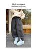 YOJIA Girls' Warm Winter Sweatpants 2025 - Casual Plus Velvet Sports Pants for Children