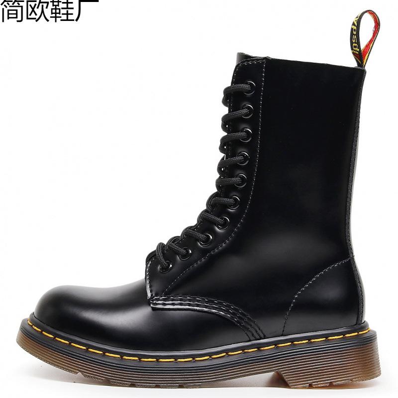 Tooling Boots Women's Hole Couple Short Boots Men's and Women's Leather Boots Round Head Trend Beauty Machine