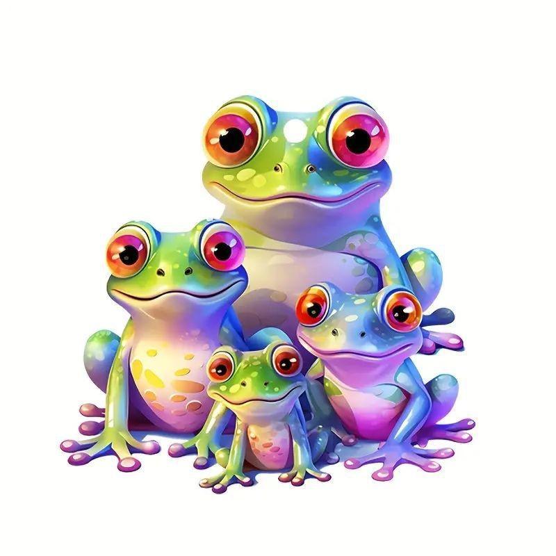 Cartoon Eyecatching Style Acrylic Frog Car Ornament For Unique Decor Interior