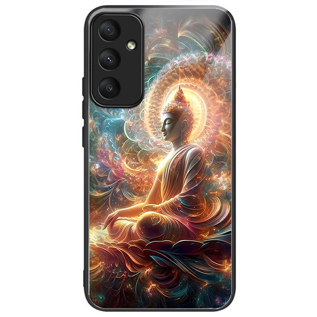 For Samsung Galaxy S25 Case Tempered Glass TPU Drop-Proof Pattern Printing Phone Cover