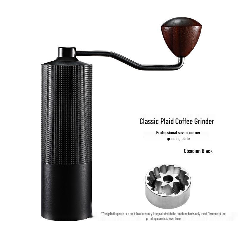 Manual Hand-Crank Coffee Grinder with CNC Steel Burr for Italian Brewing