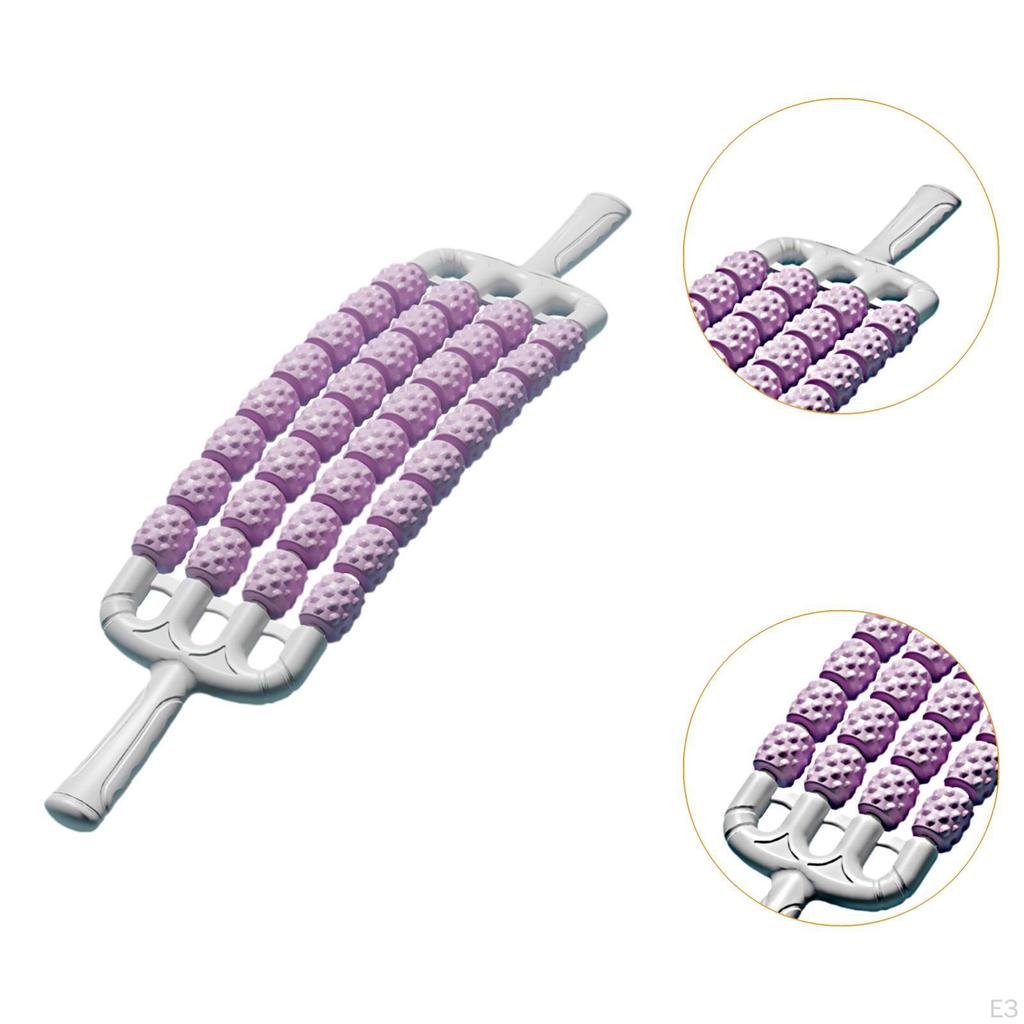Bendable Massage Stick 4 Row Roller Leg Portable Tool Muscle Relaxation Shaft for