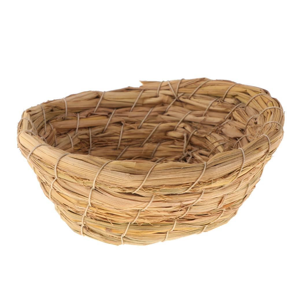 Bird Hatching Breeding Nest Straw Pet Bed House Portable Bird Accessory for Cage Decorative Outdoor Birdhouse Decor