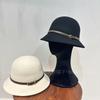 French Retro Hepburn Style Wool Top Hat Elegant Fashion Versatile Bucket Hat Autumn and Winter Face Small Woolen Basin Hat