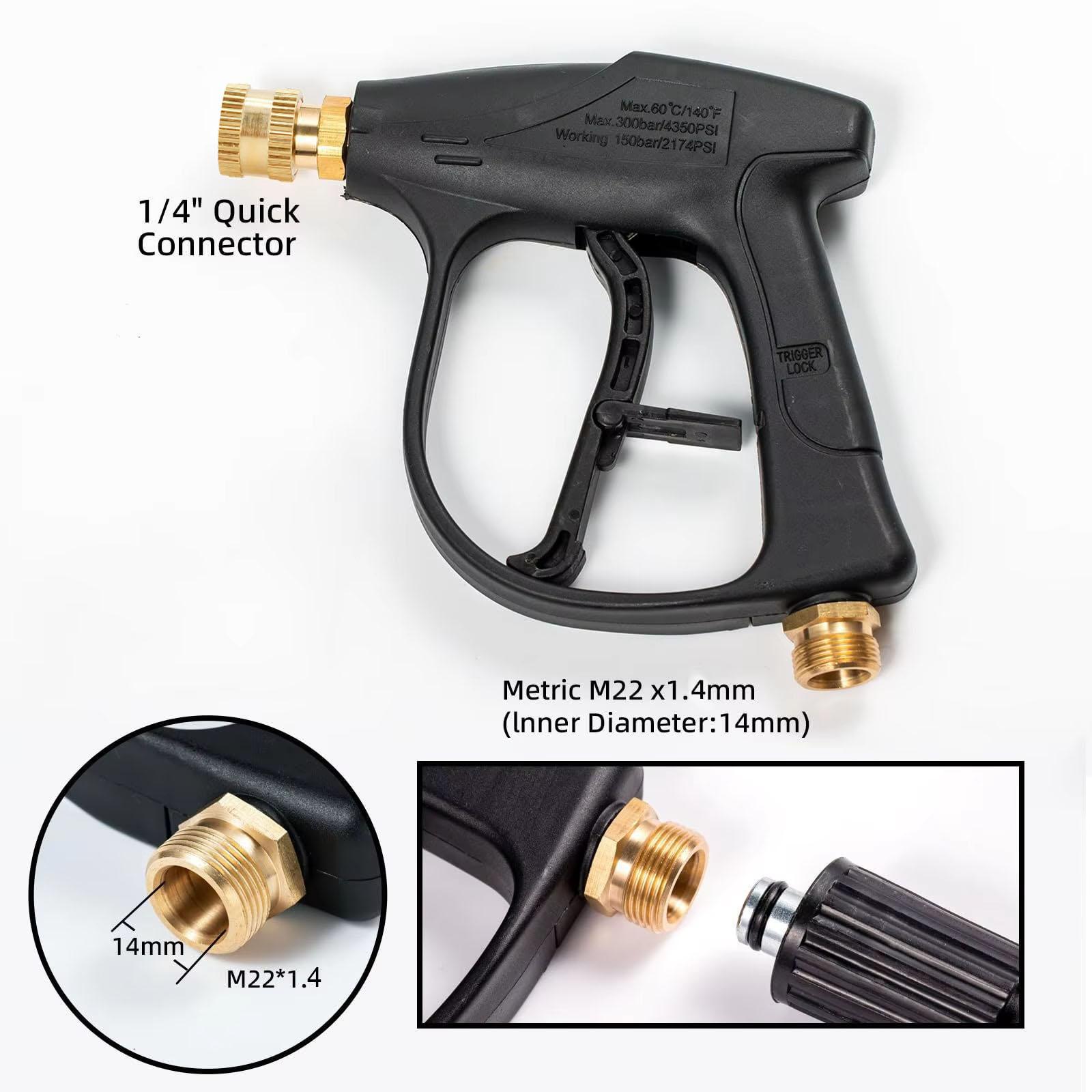 

1 L Snowflake Foam Pot 1/4 In quick connect High-pressure Foam Spray Bottle PA Adjustable Cleaning Gun Professional Foam Gun G коричневый