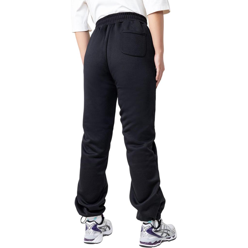 Asics Solid Color Outdoor Casual Elastic Cuffed Straight Loose Warm Knitted Sports Pants Women Bottoms Black 2032D048-001