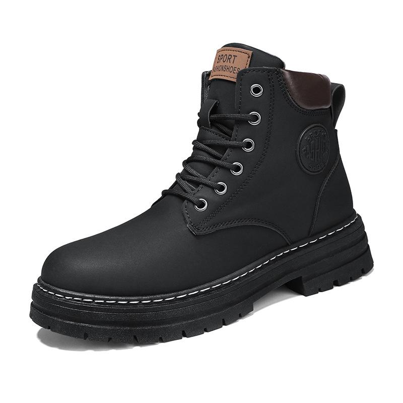 

Autumn fashion trend Martin boots couple retro lace-up outdoor tooling shoes platform casual high-top locomotive boots 35