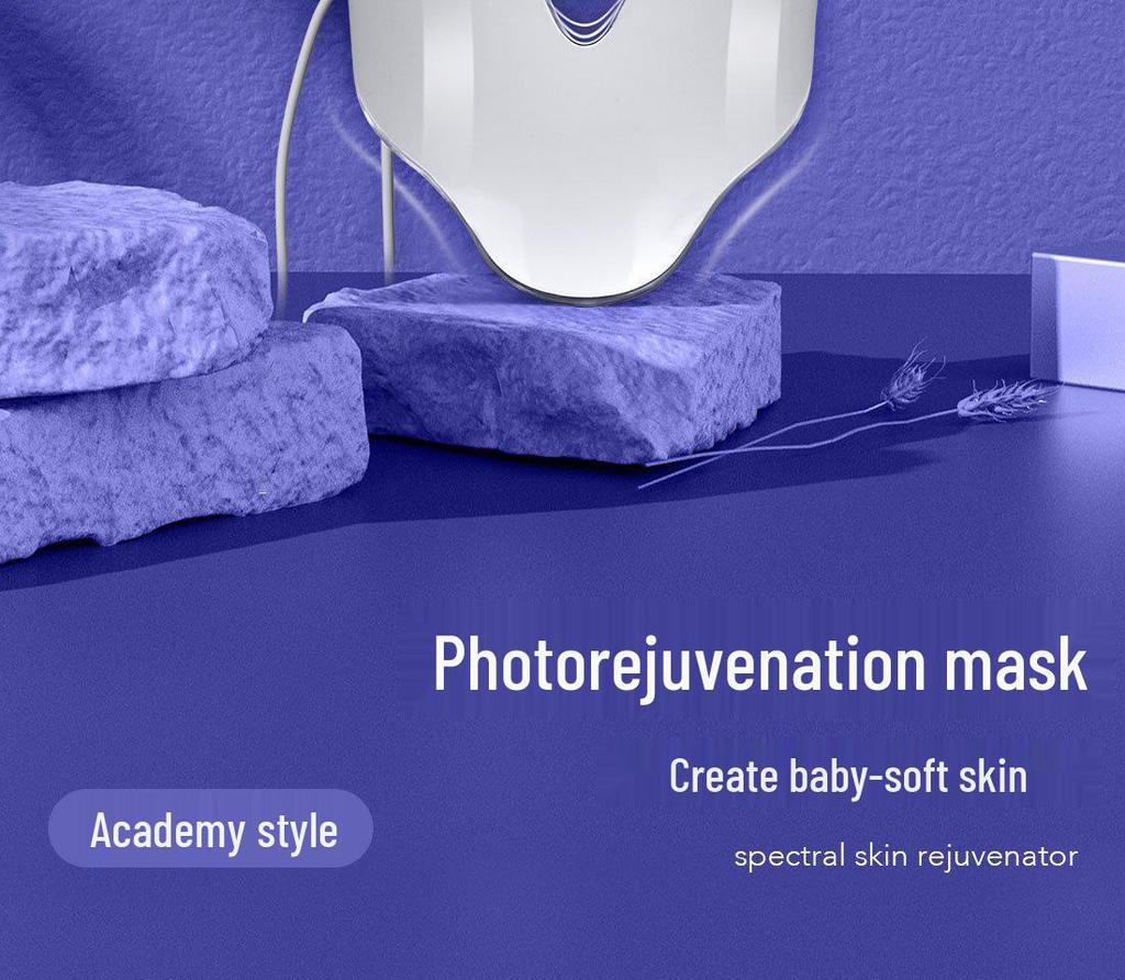 Cross-border Spectrometer Beauty Mask & Neck 7-Color Light Therapy Instrument