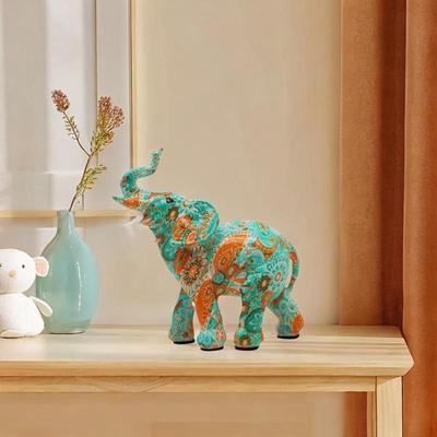 Figurine d'éléphant, Sculpture animale, artisanat d'art, ornement de table, Statue décorative pour pièce maîtresse