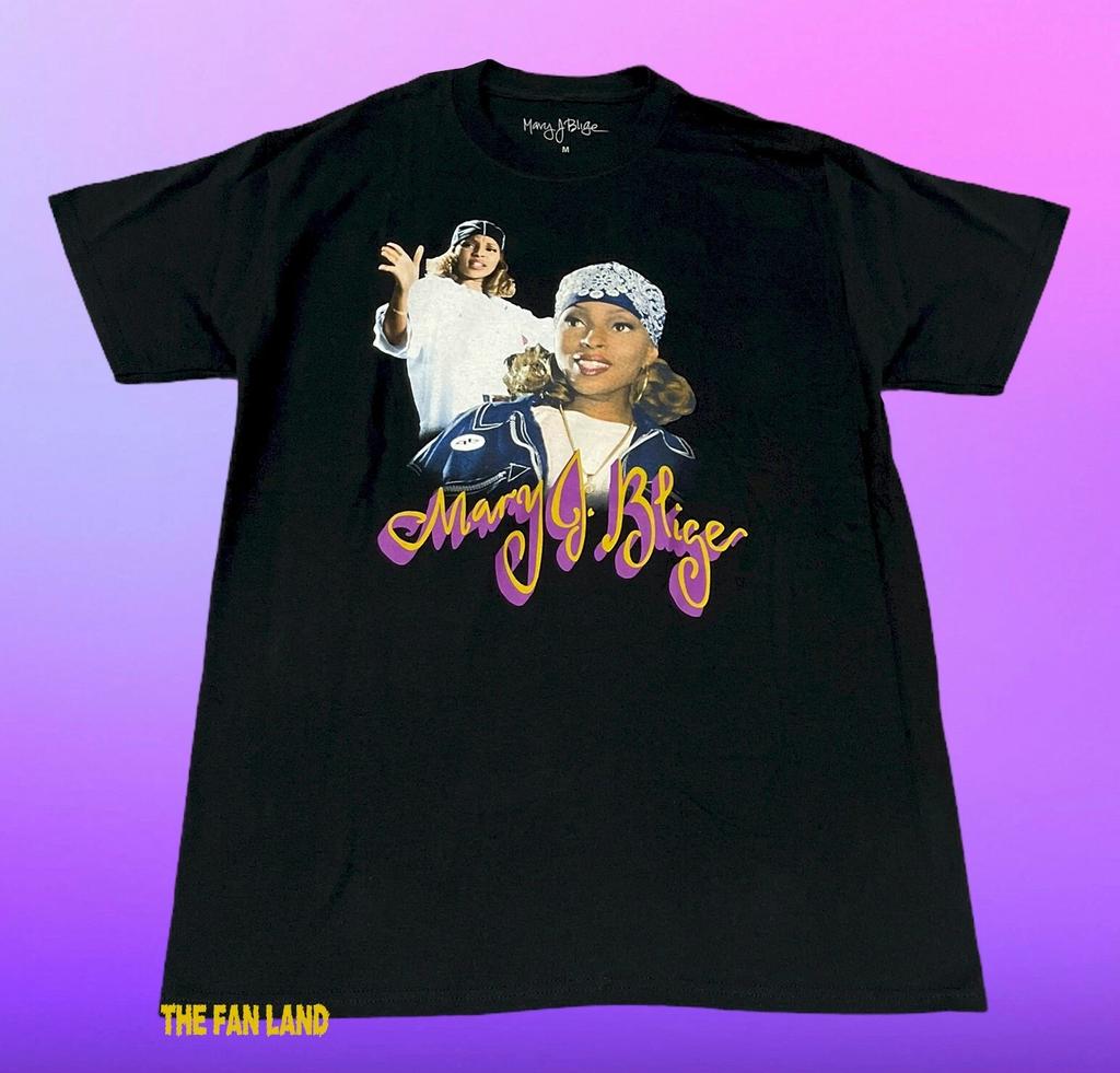 New Mary G Blige 90s Photo Mens Vintage Concert T-shirt