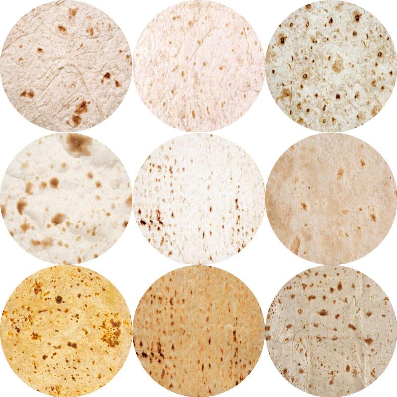 Burrito Round Taco Tortilla Shaped Blanket Soft Floor Wrap Throw Blanket