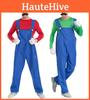Super Mario Bros Luigi Encanador Trabalhador Fantasia Unissex Material Confortável Respirável Perfeito Para Eventos de Cosplay